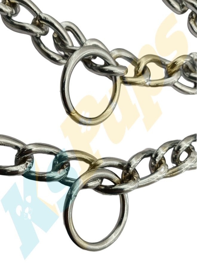 KsPups Heavy Weight I Stainless Steel Long Chain I for Heavy Dog Breeds Animals Silver I (L - 60 inch) Chain No-4 Weigth 950 Grams - Image 5